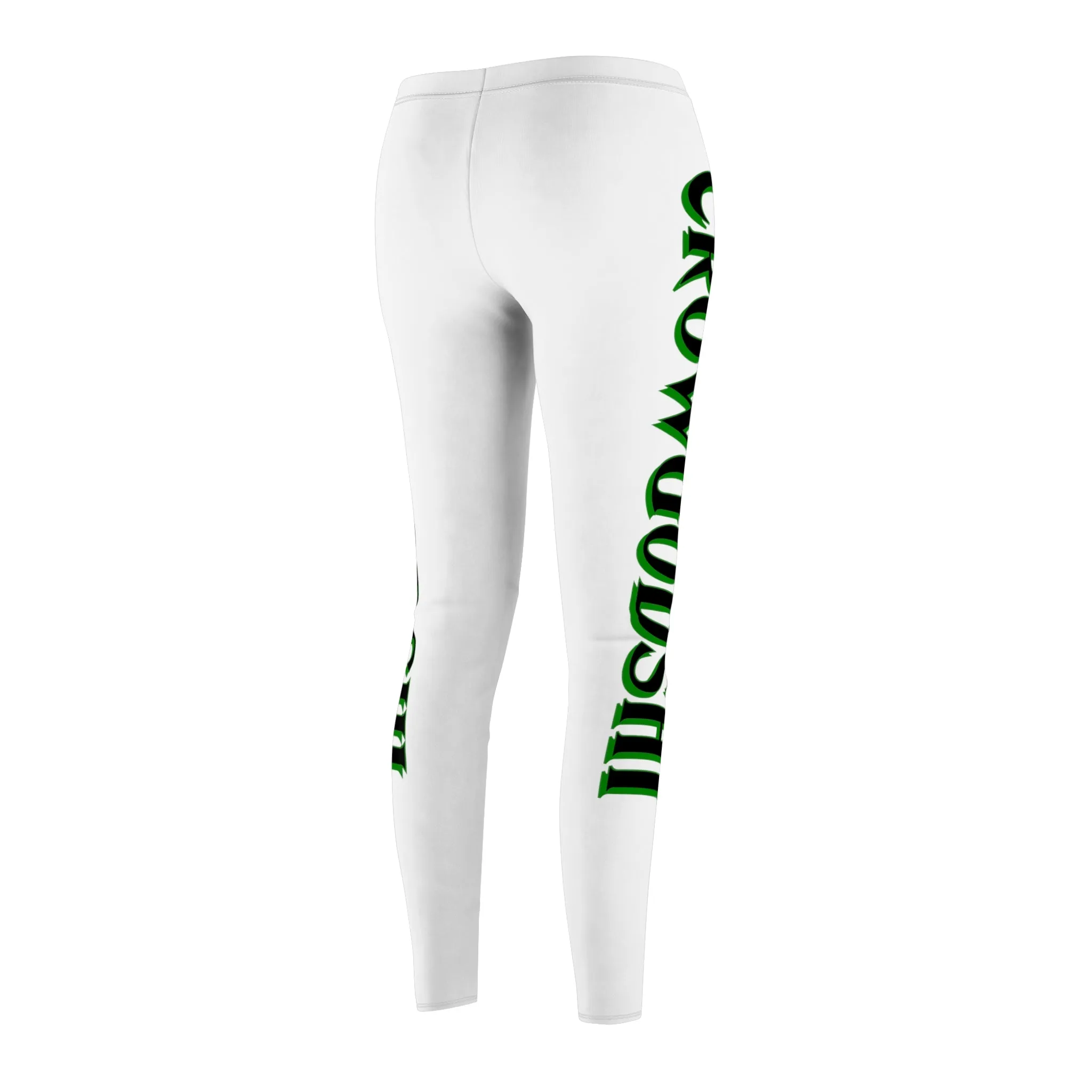 Women's White Crowgodshi Casual Leggings